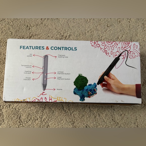 Super 3D Pen with Filament New In Box plus unopened Pen/Printer Filament - Picture 3 of 5